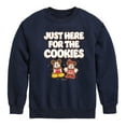 thumbnail image 1 of Disney - Mickey and Minnie Just Here For The Cookies Christmas - Toddler & Youth Crewneck Fleece Sweatshirt, 1 of 5