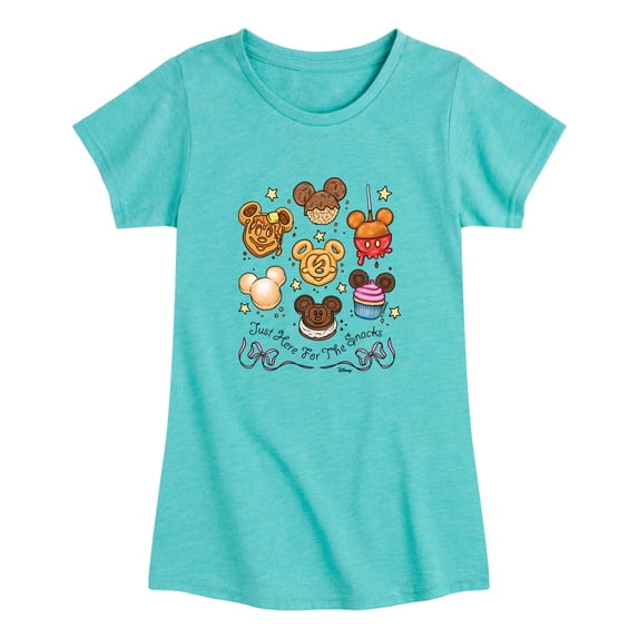 Disney - Just Here for the Snacks Toddler Girls' Toddler Short Sleeve Graphic T-Shirt