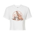 thumbnail image 1 of Disney - Kanga And Roo Field - Juniors Cropped Cotton Blend T-Shirt, 1 of 4