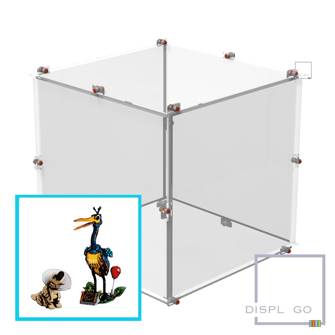 Disney™ Kevin and Dug™ Display Case for LEGO® #43290 (Clear Base)