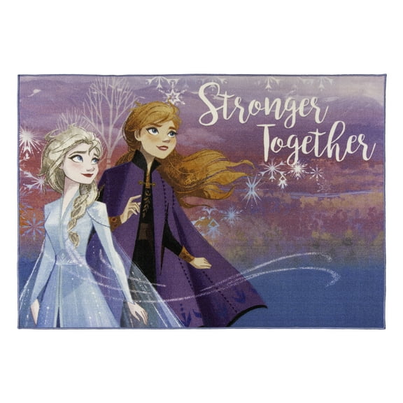 Disney Kids Digital Frozen Stronger Together Disney Princess Youth Printed Together Indoor Area Rug, 4x6