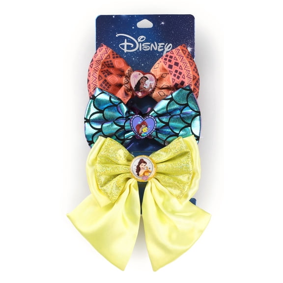 Disney Princess Girls Scrunchies 3 Pack Bow Hair Ties Back to School Gift