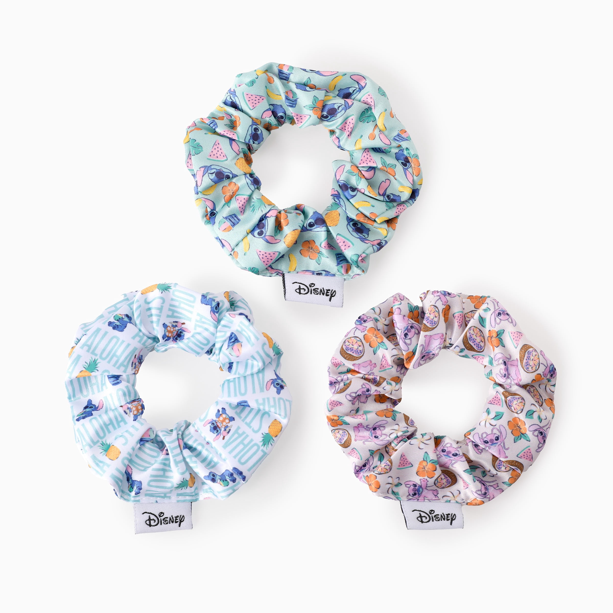 Disney Stitch Girls Scrunchies 3 Pack Hair Ties Back to School Gift