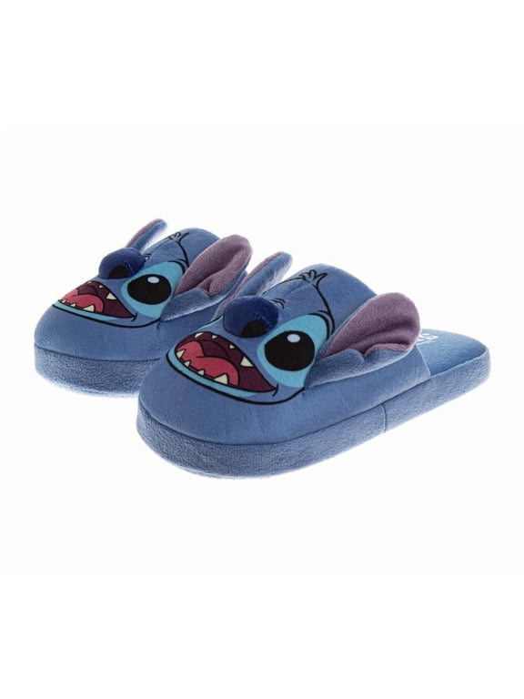 Kids Lilo And Stitch Slippers for Girls, Stitch Plush House Shoes (Little Kids Big Kids Womens Adult), Blue, Size: 11 12