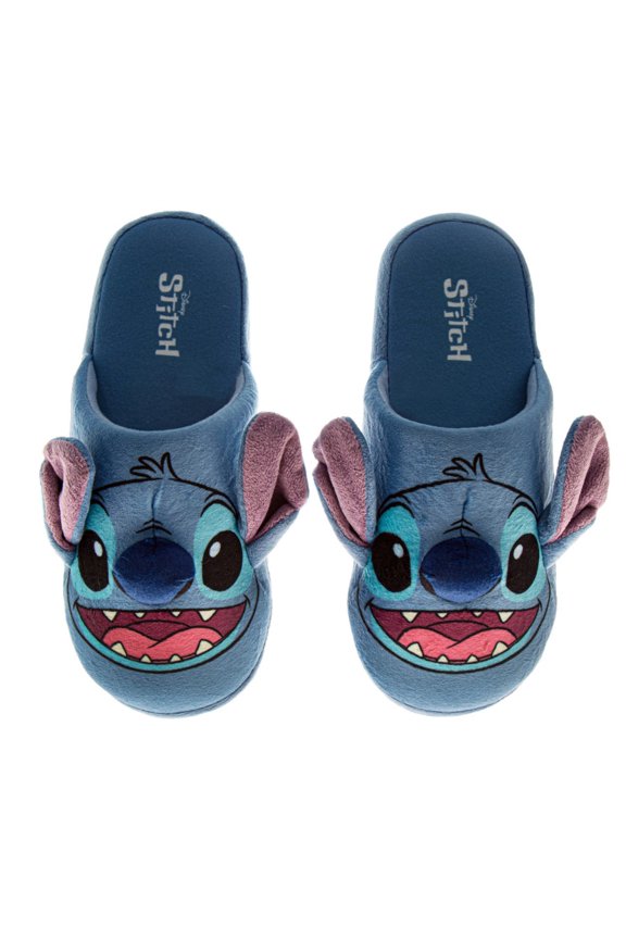 Kids Lilo And Stitch Slippers for Girls, Stitch Plush Warm Soft Aline Comfy Lightweight House Shoes, Blue, Size: 7 8
