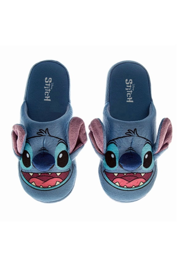 Kids Lilo And Stitch Slippers for Girls, Stitch Plush Warm Soft Aline Comfy Lightweight House Shoes, Blue, Size: 9 10