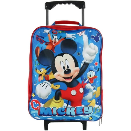 Disney Kids' Mickey Mouse Rolling Carry-on Luggage