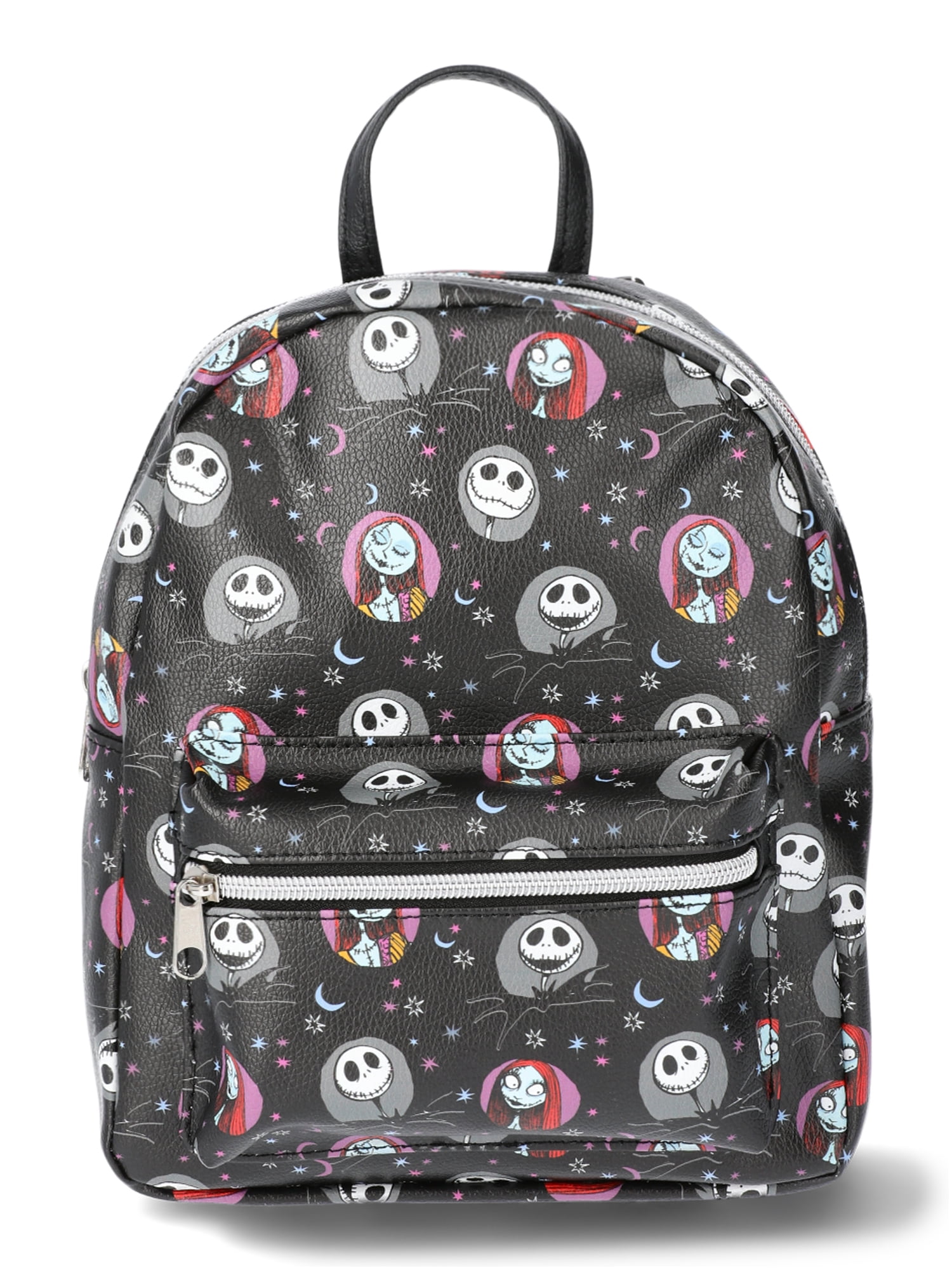 Kids Nightmare Before Christmas Allover Print PU Mini Backpack, Black
