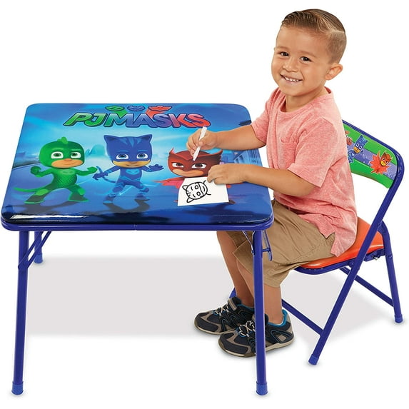 Disney Kids Pj Masks 2-Piece Activity Table and Chair Set, Blue