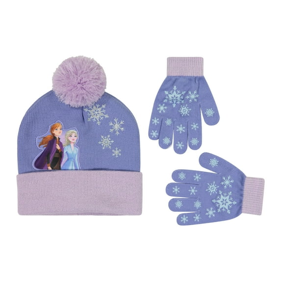 Disney Kids Winter Hat, Kids Gloves or Toddler Mittens, Frozen Elsa and Anna Baby Beanie for Girl Ages 4-7