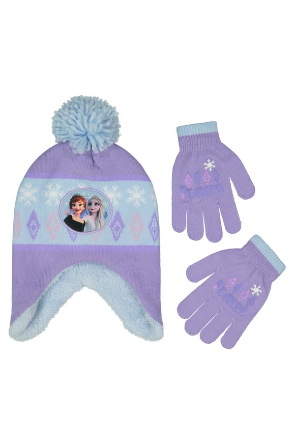 Kids Winter Hat, Kids Gloves or Toddlers Mittens, Frozen Baby Beanie for Girls Ages 2-7