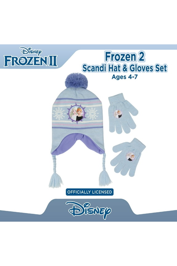 Kids Winter Hat, Kids Gloves or Toddlers Mittens, Frozen Elsa and Anna Baby Beanie for Girl Ages 4-7