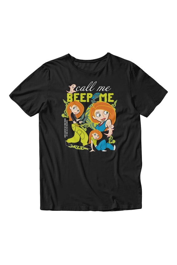 Kim Possible Call Me Beep Me Collage Men's T Shirt (Black, S-XXXL)