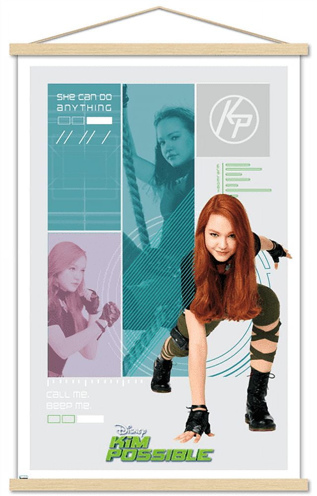 Disney Kim Possible - Hero Wall Poster with Wooden Magnetic Frame, 22.375" x 34"