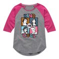 thumbnail image 1 of Disney - Kind Is Cool  - Toddler & Youth Girls Raglan Graphic T-Shirt, 1 of 5
