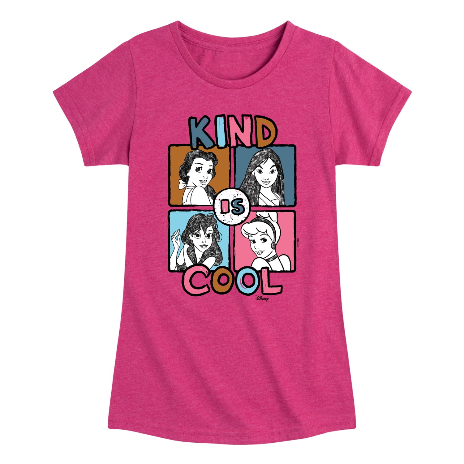 Disney Kind Is Cool Toddler & Youth Girls Short Sleeve Graphic T
