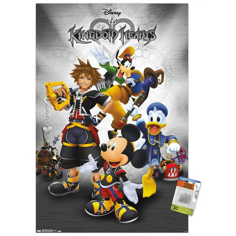 Disney Kingdom Hearts 2 - Collage Wall Poster with Push Pins, 22.375 x 34  