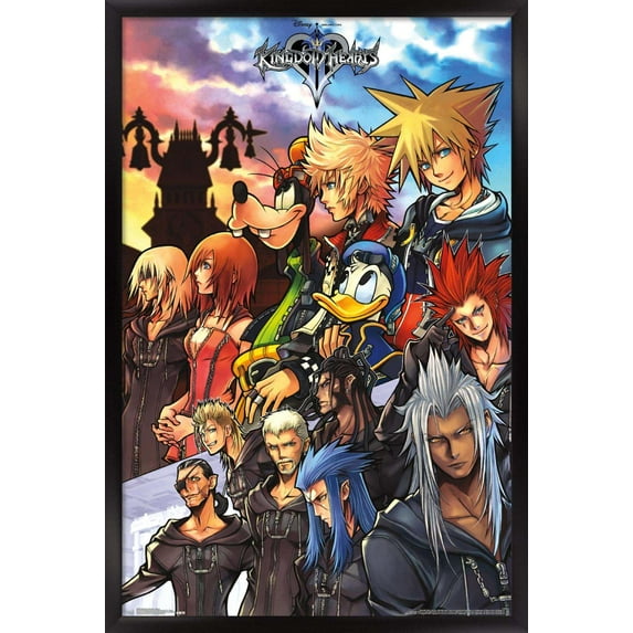 Disney Kingdom Hearts - Group Wall Poster, 14.725" x 22.375", Framed