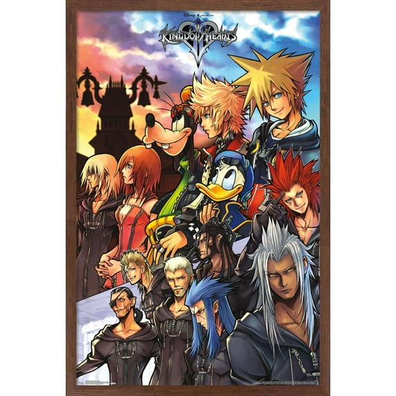 Disney Kingdom Hearts - Group Wall Poster, 14.725" x 22.375", Framed