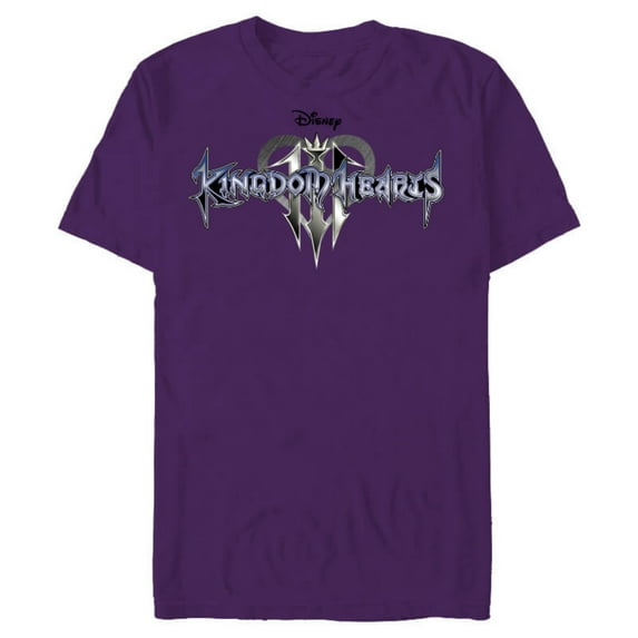 Disney Kingdom Hearts III Logo - Short Sleeve Blended T-Shirt for Adults - Customized-Purple