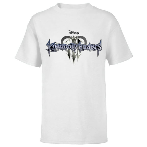 Disney Kingdom Hearts III Logo - Short Sleeve T-Shirt for Kids - Customized-White