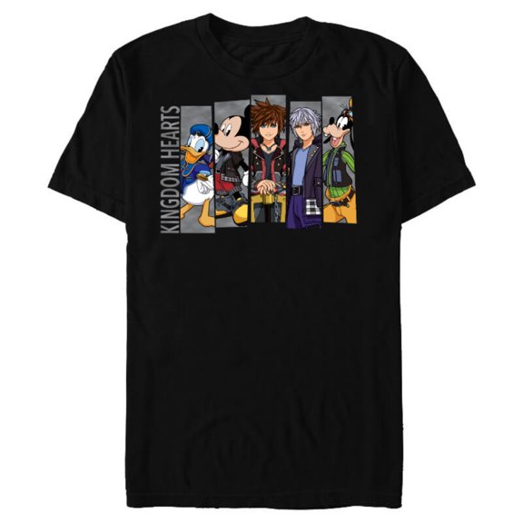 Disney Kingdom Hearts III Mickey Mouse Characters - Short Sleeve Blended T-Shirt for Adults -Customized-Black