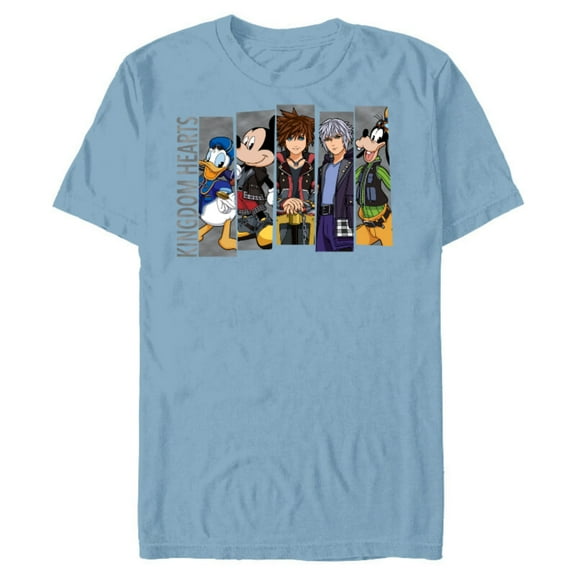 Disney Kingdom Hearts III Mickey Mouse Characters - Short Sleeve Blended T-Shirt for Adults -Customized-Ocean Blue