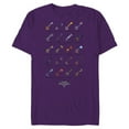 thumbnail image 1 of Disney Kingdom Hearts Keyblades with Names - Short Sleeve Blended T-Shirt for Adults -Customized-Purple, 1 of 5