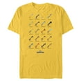 thumbnail image 1 of Disney Kingdom Hearts Keyblades with Names - Short Sleeve Blended T-Shirt for Adults -Customized-Yellow, 1 of 5