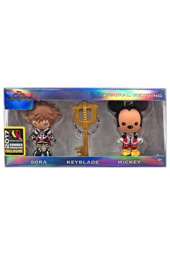 Disney Kingdom Hearts Kingdom Heart Figural Keyring 3-Pack