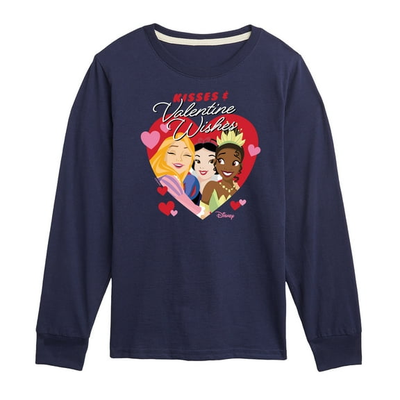 Disney - Kisses And Valentine Wishes - Toddler And Youth Long Sleeve Graphic T-Shirt