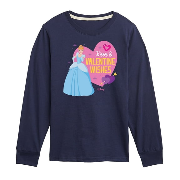 Disney - Kisses And Valentine Wishes - Toddler And Youth Long Sleeve Graphic T-Shirt