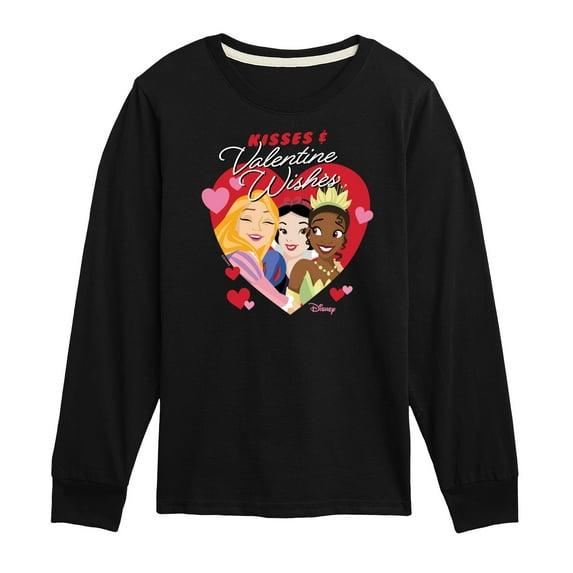 Disney - Kisses And Valentine Wishes - Toddler And Youth Long Sleeve Graphic T-Shirt