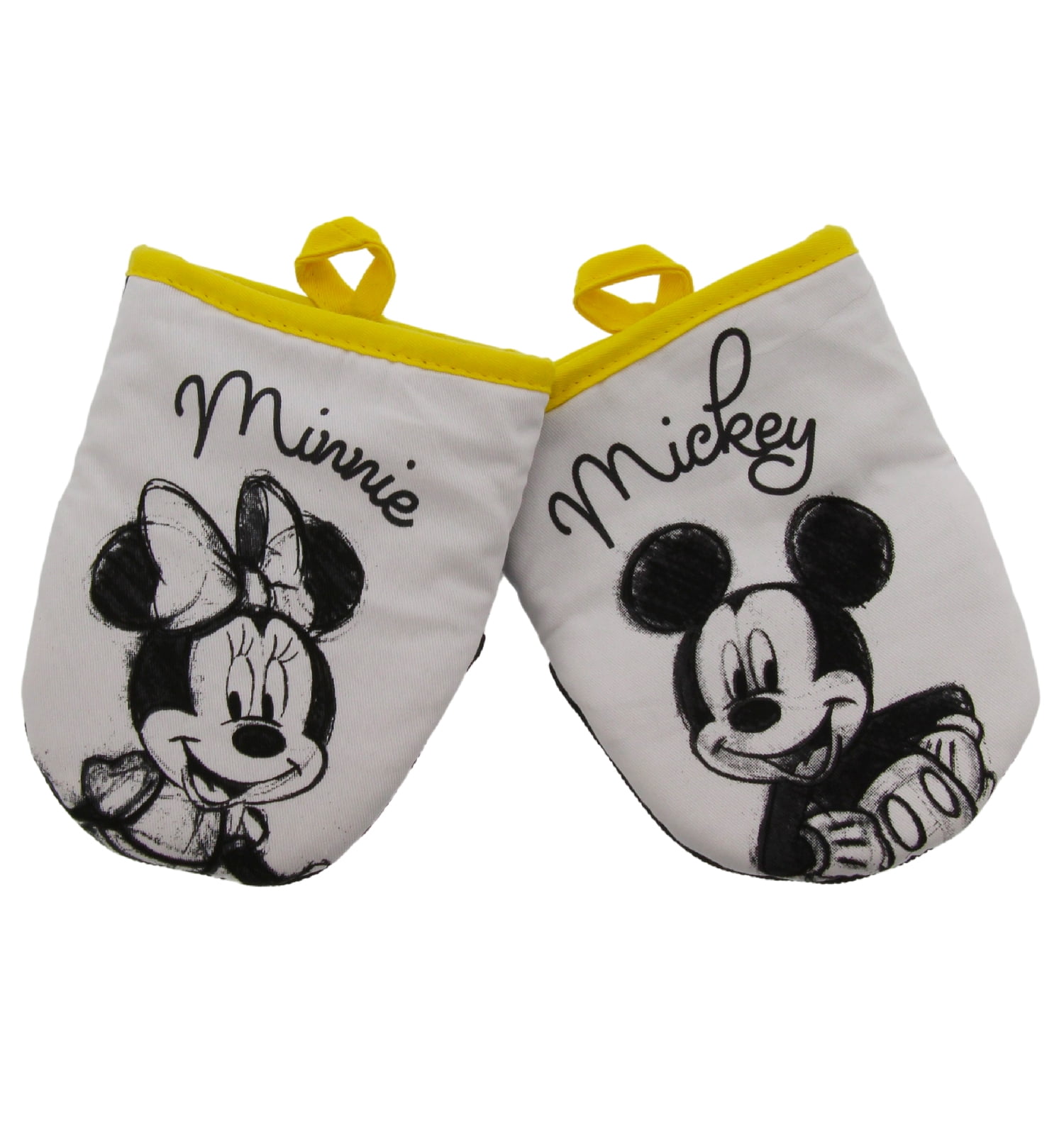 Mickey Mouse Potholders Oven Mitts Microwave Baking Gloves Cute Insulation  Gloves and Mat Polyester Kitchen Gloves for Cooking