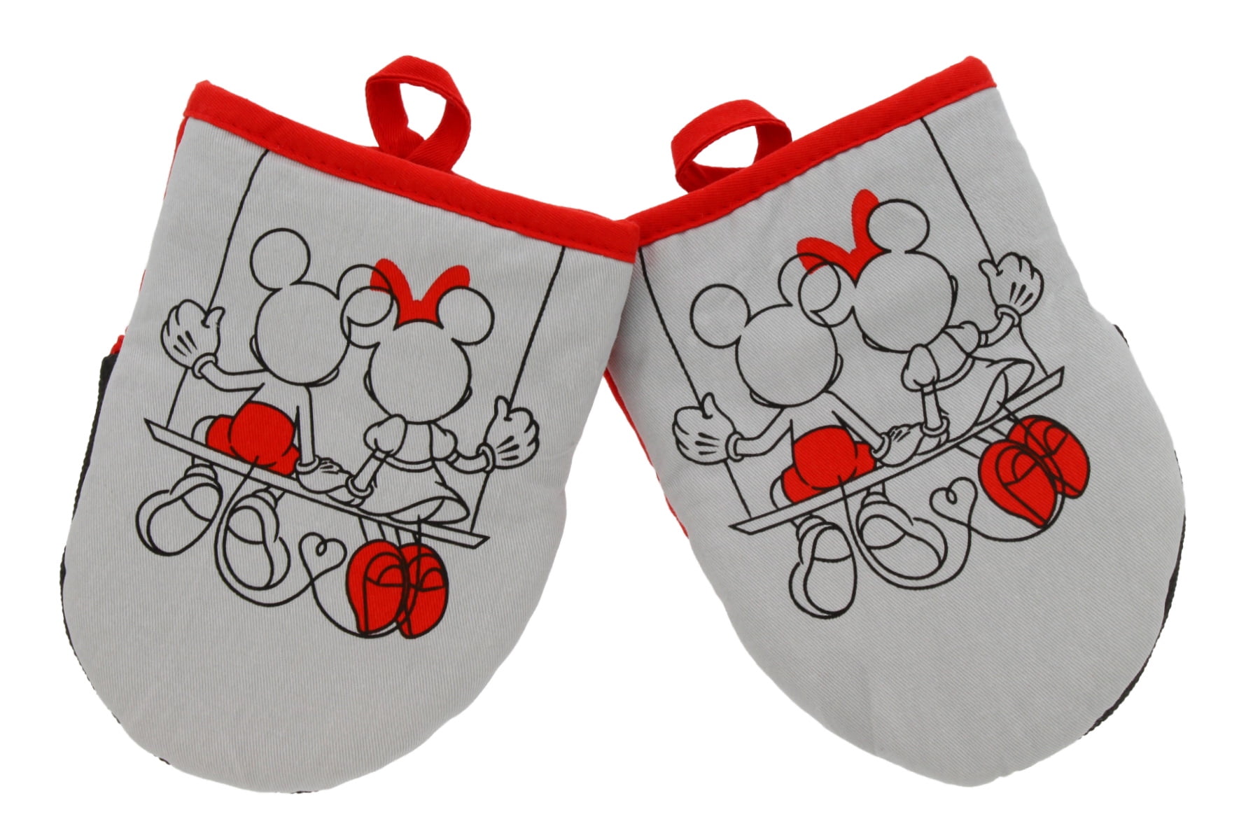 Disney Kitchen Neoprene Mini Oven Mitts, 2pk-Heat Resistant Oven Gloves  with Insulation Ideal for Handling Hot Kitchenware-Non-Slip Grip, Hanging