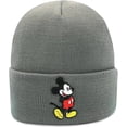 thumbnail image 1 of Disney Knit Beanie Winter Hat for Men Mickey Mouse - Grey Beanie, 1 of 7