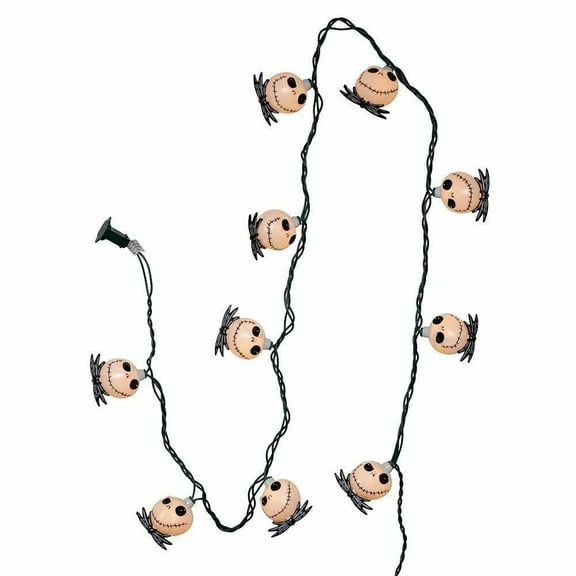 Kurt Adler 10-Light Jack Skellington String Lights – The Nightmare Before Christmas™ Holiday Décor