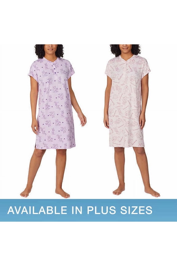 Ladies' 2-pack Sleep Dress Size: XL, Color: Pink