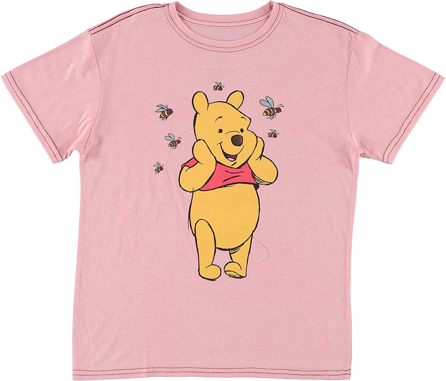 Vintage T-Shirt The Pink, Ladies - Pooh - Disney Winnie Eeyore, Piglet Vintage Small Wiinie, Classic Pooh Shirt Tee Wash Shirt