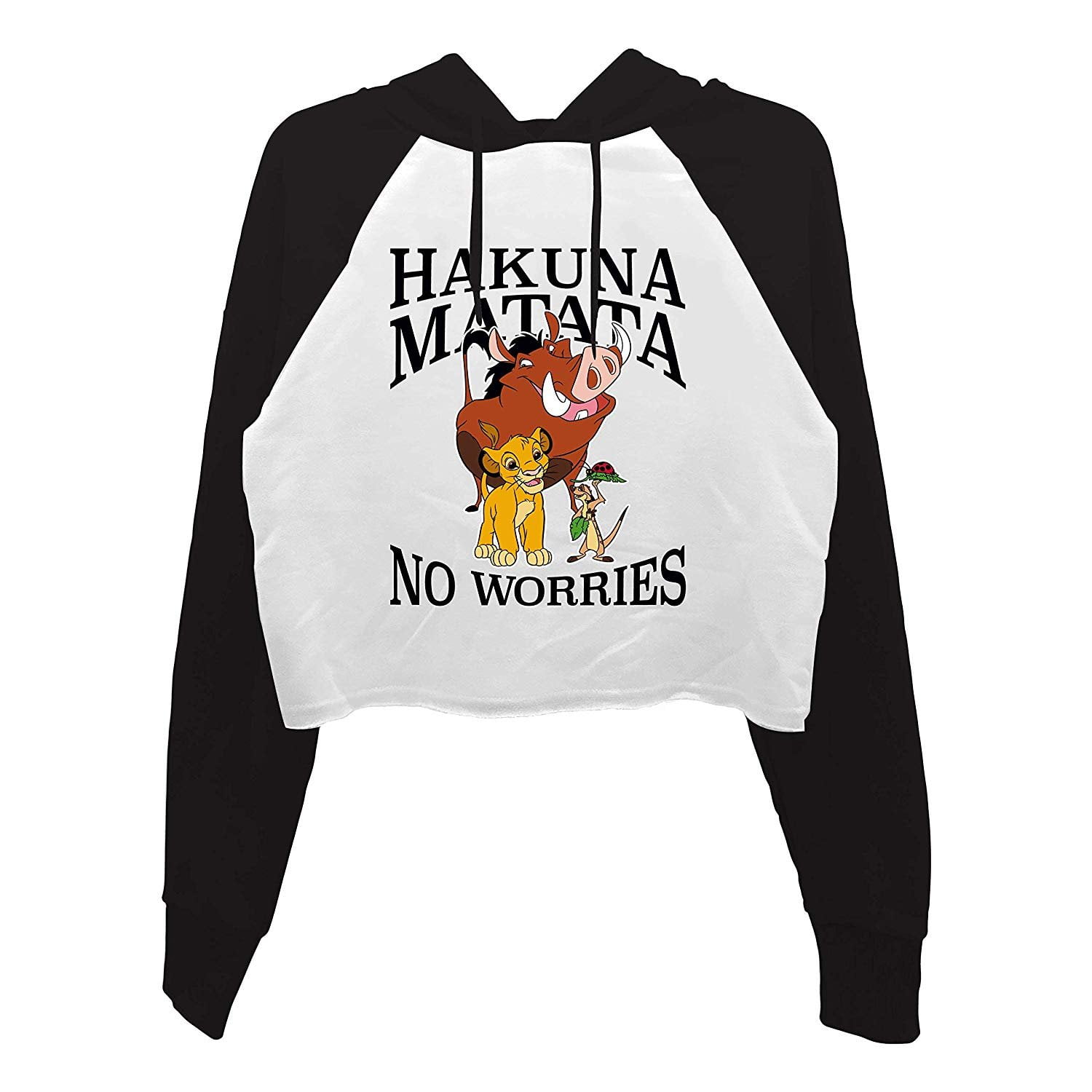 Matata Lion Ladies Hoody Clothing King Ladies Classic Fashion Sweatshirt Lion Disney King Crop - Hakuna