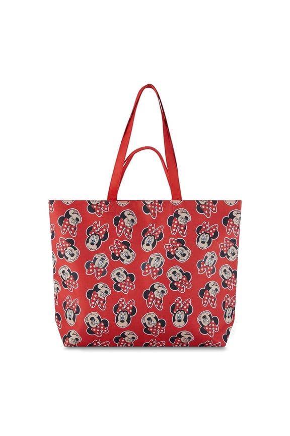Ladies Mickey and Minnie Mouse Tote Bag, Mickey Tote Handbag for Teens & Adult Red
