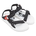 thumbnail image 1 of Disney Women's Minnie Mouse Sandals, Slip-on Double Strap Sandals White Black – 9/10, 1 of 6