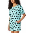 thumbnail image 1 of Disney Ladies' Short Pajama Set with Pockets 2-Piece, Aqua XS - Minnie Mouse, 1 of 3