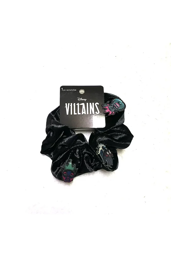 Disney Lady Villains Scrunchie Cruella Deville, Malefecent, Ursula, Evil Queen
