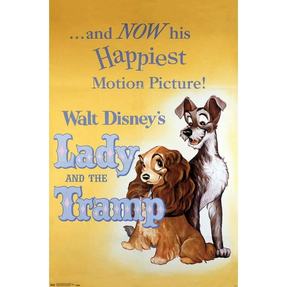Disney Lady and The Tramp - One Sheet Wall Poster, 14.725" x 22.375"