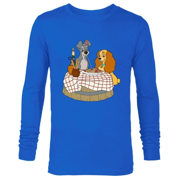 Disney Lady and Tramp Bella Notte Spaghetti - Long Sleeve T-Shirt for Men -Customized-Royal