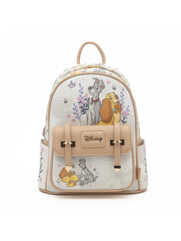 Disney Lady and the Tramp 11 inch Vegan Leather Mini Backpack