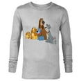 thumbnail image 1 of Disney Lady and the Tramp Dogs - Long Sleeve T-Shirt for Men -Customized-Athletic Heather, 1 of 5