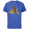 thumbnail image 1 of Disney Lady and the Tramp Dogs - Short Sleeve Cotton T-Shirt for Adults -Customized-Royal Heather, 1 of 5