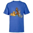 thumbnail image 1 of Disney Lady and the Tramp Dogs - Short Sleeve T-Shirt for Kids -Customized-Royal, 1 of 5